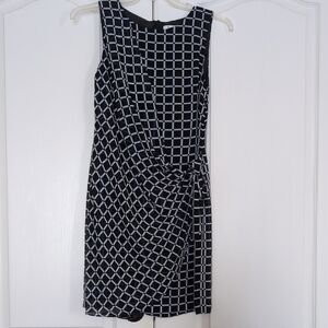 White House Black Market Black and White Sheath Mini Dress